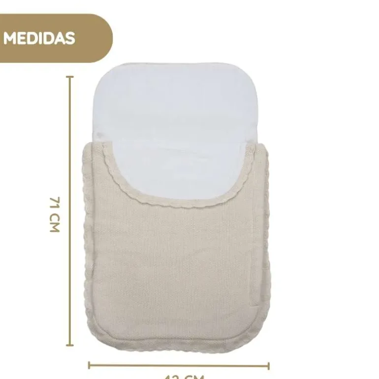 Pasito a Pasito Saco Manta Tricot - Beige