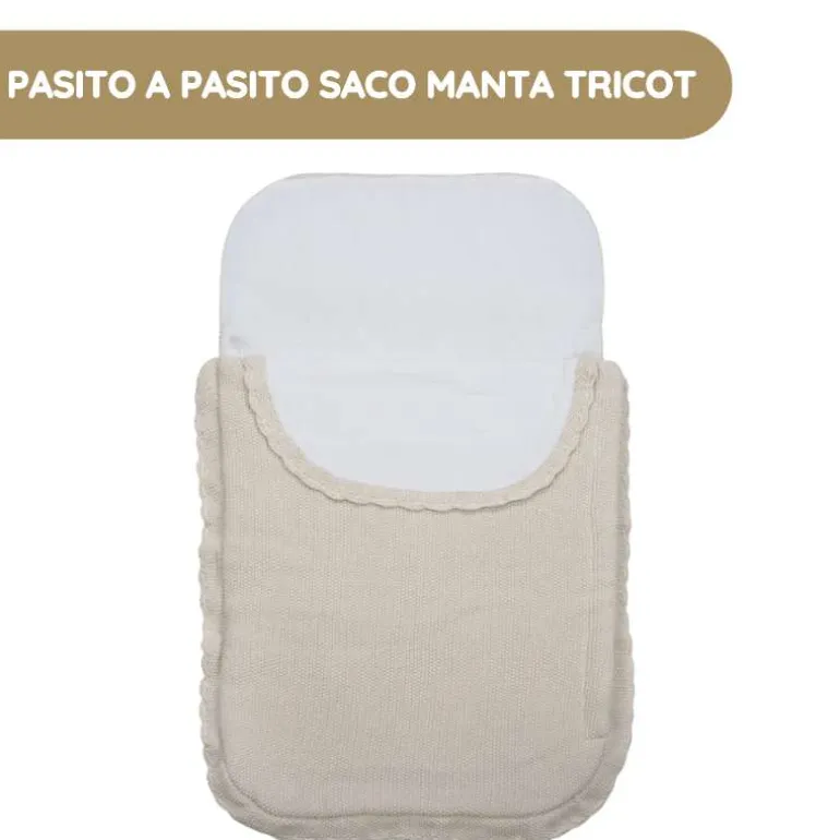 Pasito a Pasito Saco Manta Tricot - Beige