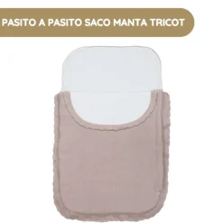 Pasito a Pasito Saco Manta Tricot - Rosa