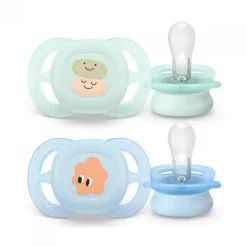 Philips Avent 2 Chupetas 0-2M Ultra Start Deco - Menino