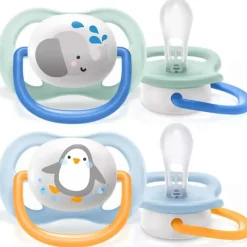Philips Avent - 2 Chupetas - Ultra Air - Animal - 0-6 M - Menino
