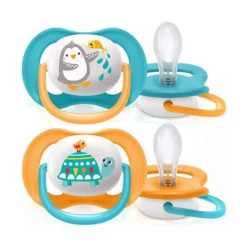 Philips Avent - 2 Chupetas - Ultra Air - Animal - 6-18 M - Menino