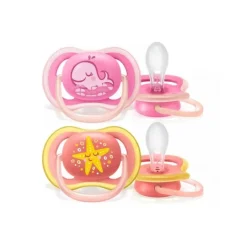 Philips Avent - 2 Chupetas - Ultra Air - Deco - 6-18 M - Menina
