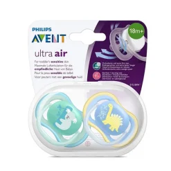 Philips Avent - 2 Chupetas - Ultra Air 18m+ - Menino