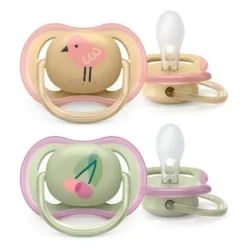 Philips Avent - 2 Chupetas - Ultra Air Trendy 0-6 M - Menina