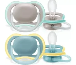 Philips Avent - 2 Chupetas - Ultra Air 18M+ - Lisas Cinza/Azul
