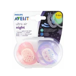 Philips Avent - 2 Chupetas - Ultra Air – NT - 0-6 M - Menina