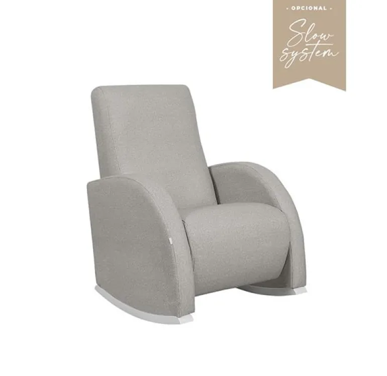Poltrona de Amamentação Confort Slow System da Micuna - Branco Babybacter Grey