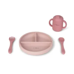 Saro Set de alimentação silicone Food & Fun - Rose