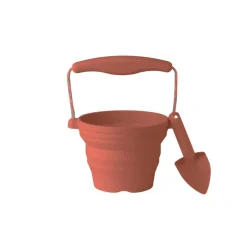 Scrunch - Mini Balde de Praia em Silicone c/ Pá - Rust
