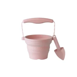 Scrunch - Mini Balde de Praia em Silicone c/ Pá - Rosa