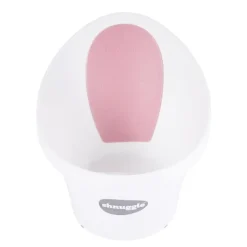 Shnuggle Banheira - Branca c/ encosto Rosa Francês