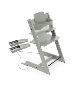 Stokke Bundle Cadeira Tripp Trapp + Baby Set + Espreguiçadeira - Storm Grey
