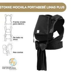 Stokke Mochila Portabebé Limas Plus - Black