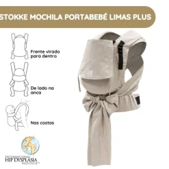 Stokke Mochila Portabebé Limas Plus - Floral Beige