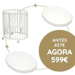 Stokke Sleepi Mini Berço + Colchão + Lençol - White