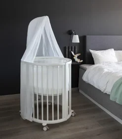 Stokke Sleepi Mini Berço + Extensão + Colchões + Lençóis - White
