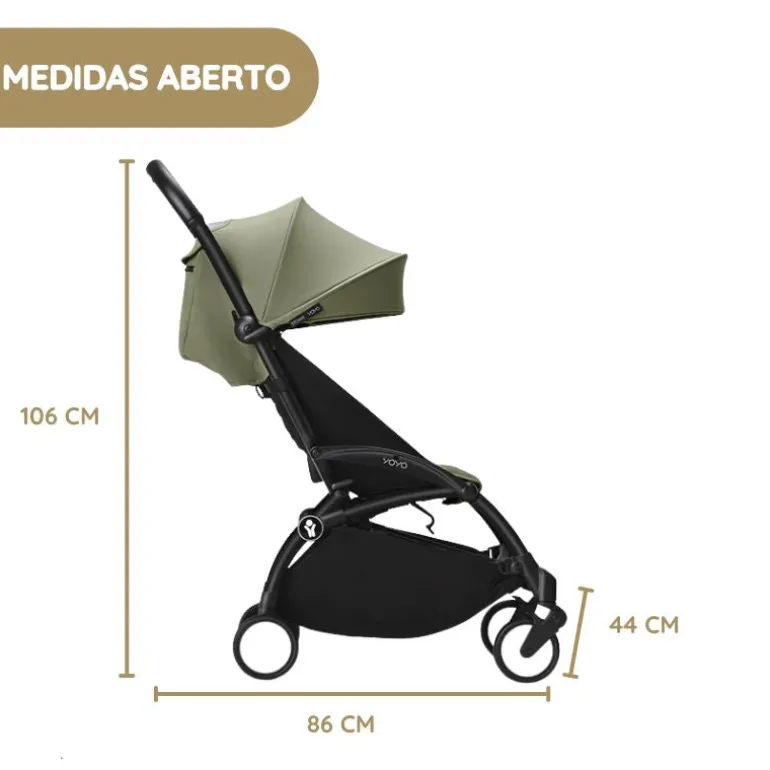 Stokke YOYO 3 Carrinho de Bebé - White + Color Pack - Black