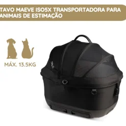 Tavo Maeve ISO5X Transportadora para Animais de Estimação com Isofix para Automóvel e Passeio - Onyx