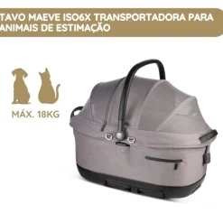 Tavo Maeve ISO6X Transportadora para Animais de Estimação com Isofix para Automóvel e Passeio - Merle