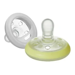 Tommee Tippee 2 Chupetas Forma de Peito - Night Time 0-6m