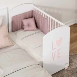 Trama Cama Cosleep Love - Branco Mate/Soft Pink