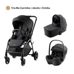 Trio Rio Carrinho de Bebé + Alcofa + Ovinho Baby-Safe Pro da Britax Römer - Style Carbon Black