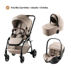 Trio Rio Carrinho de Bebé + Alcofa + Ovinho Baby-Safe Pro da Britax Römer - Style Teak