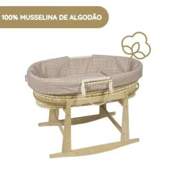 Walking Mum Conjunto de Alcofa Praliné Vichy/Rayas TOG 2,5 - Moka