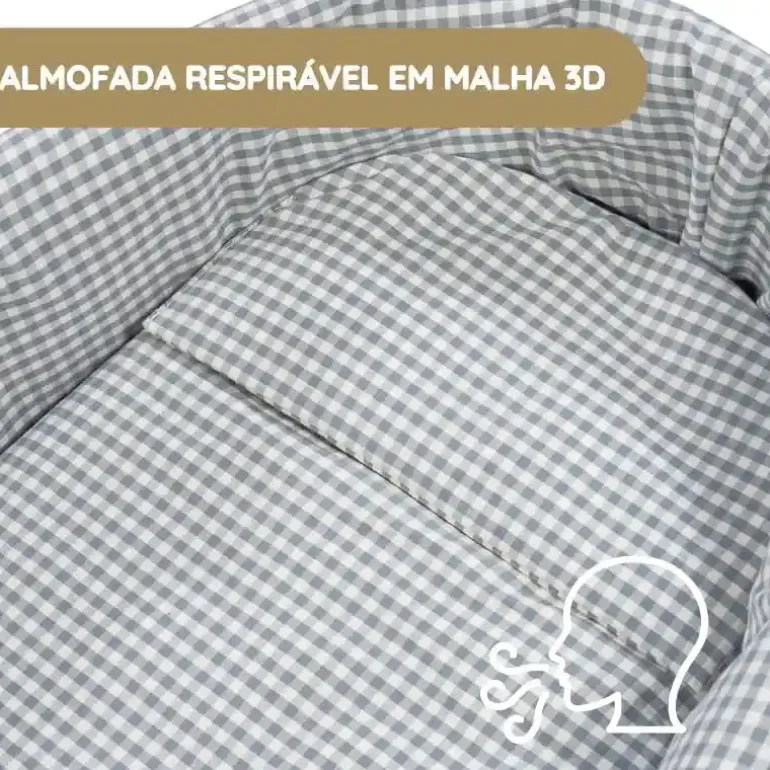 Walking Mum Conjunto de Alcofa Praliné Vichy/Rayas TOG 2,5 - Matcha