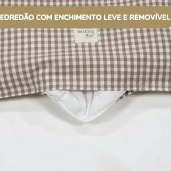 Walking Mum Conjunto de Cama 90x50 cm Praliné Vichy/Rayas TOG 2,5 - Moka