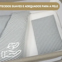 Walking Mum Conjunto de Cama 90x50 cm Praliné Vichy/Rayas TOG 2,5 - Matcha