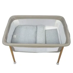 Walking Mum Conjunto de Cama 90x50 cm Praliné Vichy/Rayas TOG 2,5 - Matcha