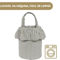 Walking Mum Mala Organizadora Bucket Praliné Rayas - Matcha