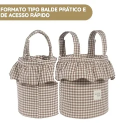 Walking Mum Mala Organizadora Bucket Praliné Vichy - Moka