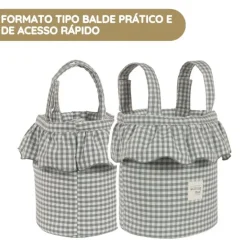 Walking Mum Mala Organizadora Bucket Praliné Vichy - Matcha