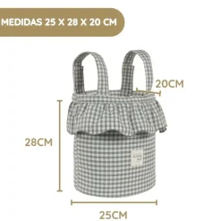 Walking Mum Mala Organizadora Bucket Praliné Vichy - Matcha
