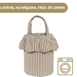 Walking Mum Mala Organizadora Bucket Praliné Rayas - Moka
