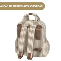 Walking Mum Mochila Praliné Rayas - Moka