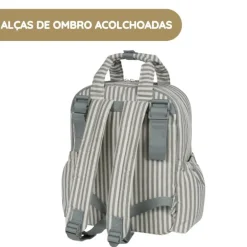 Walking Mum Mochila Praliné Rayas - Matcha