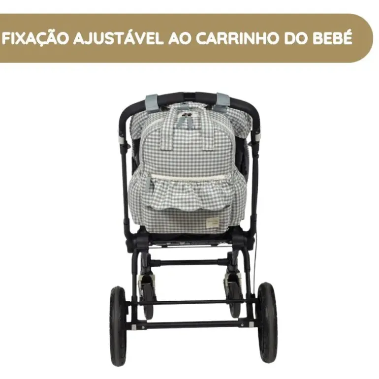 Walking Mum Mochila Praliné Vichy - Matcha