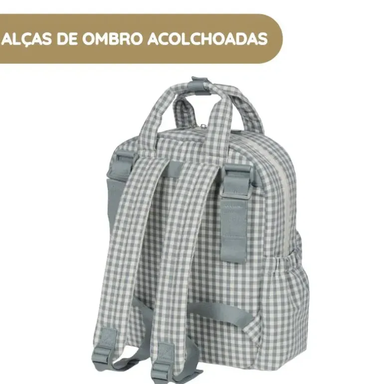 Walking Mum Mochila Praliné Vichy - Matcha