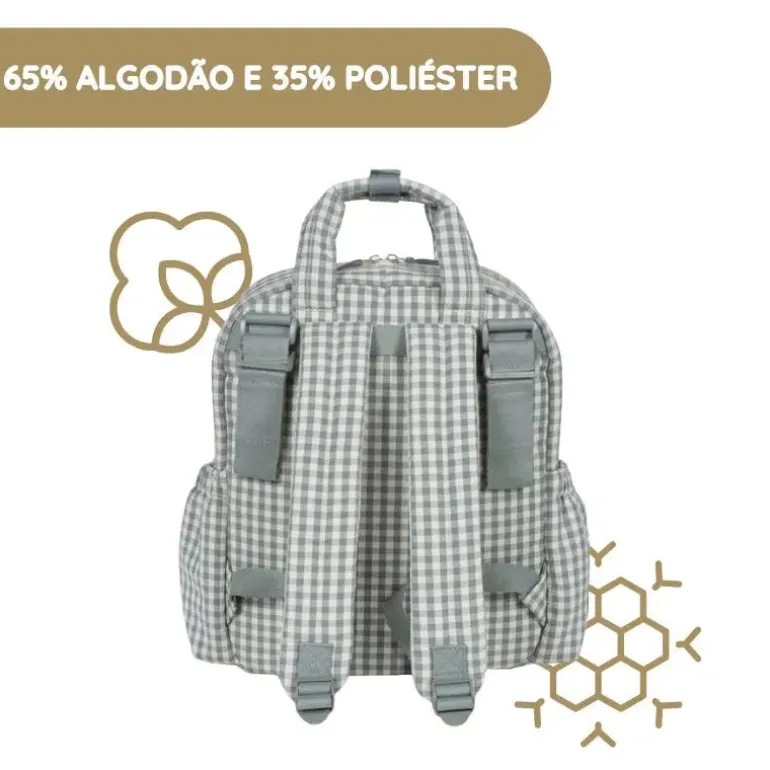 Walking Mum Mochila Praliné Vichy - Matcha