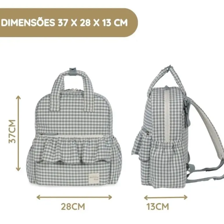 Walking Mum Mochila Praliné Vichy - Matcha