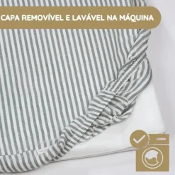 Walking Mum Muda Fraldas em Espuma com Forra Praliné Rayas - Moka