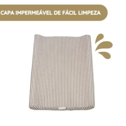 Walking Mum Muda Fraldas em Espuma com Forra Praliné Rayas - Moka