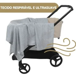 Walking Mum Musselina Praliné Vichy - Matcha