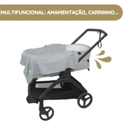 Walking Mum 2 Musselinas 70x70 cm Praliné Vichy/Rayas - Matcha
