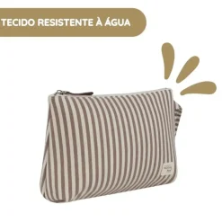 Walking Mum Necessaire Praliné Rayas - Moka
