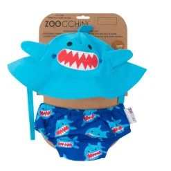 ZooCchini - Conjunto de Banho Chapéu e Cueca 12-24 meses - Tubarão